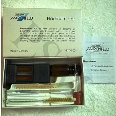 Marienfeld Haemometer Acc. To Sahli,complete Set