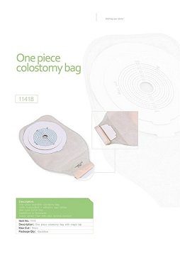 Colostomy Bag One Piece with magic tap Cutting Size: 15-70mm
