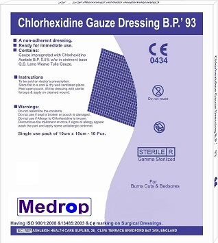 Chlorhexidine Gauze Dressing B.P.