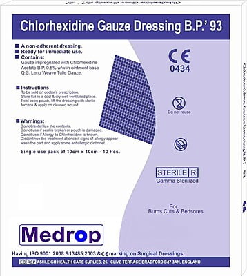 Chlorhexidine Gauze Dressing B.P. - Mowell