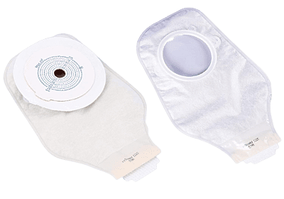 Colostomy Bag Two Piece with magic tap Cutting Size: 15-57mm MED-1215 (Pack of 10)