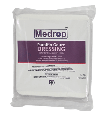 Medrop Paraffin Gauze Dressing / Tulle Dressing 10cm * 10cm ME106