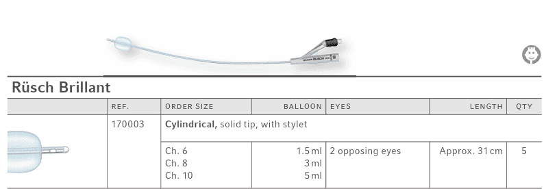 Rüsch Brillant Foley Catheter (Child)