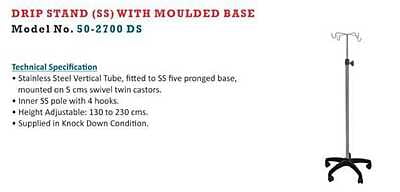 Drip Stand (SS) With Moulded Base Mole No. 50-2700 DS