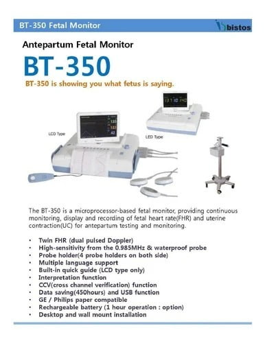 Bt-350 Bistos Fetal Monitor