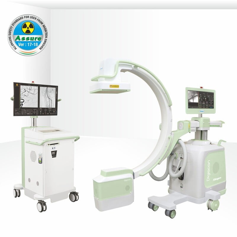 C-Arm with Flat Panel Detector (FPD) Embedded with DSA-Digiscan V20  V30