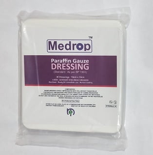 Medrop Paraffin Gauze Dressing Tulle Dressing 10cm * 10cm ME106