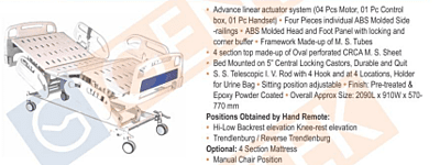 ABS Side Railings ICU Electric Bed