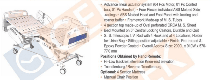 ABS Side Railings ICU Electric Bed