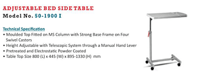 Adjustable Bed Side Table Model no. 50-1900 I