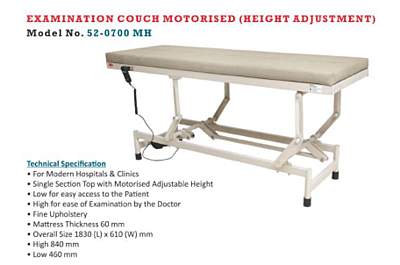 Examination Couch Motorized (Height Adjustment) Model No. 52-0700MH